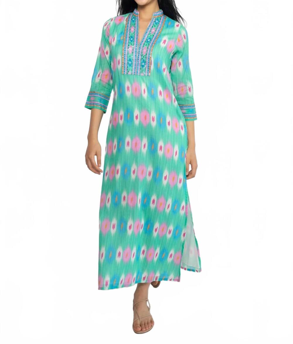 NEW BELLA TU caftan maxi dress in mint